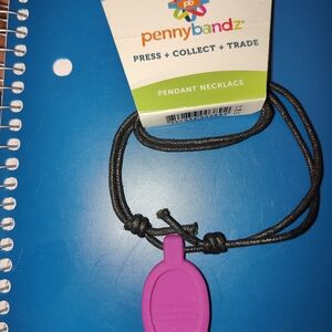 Purple Pendant Necklace for Pressed Pennies